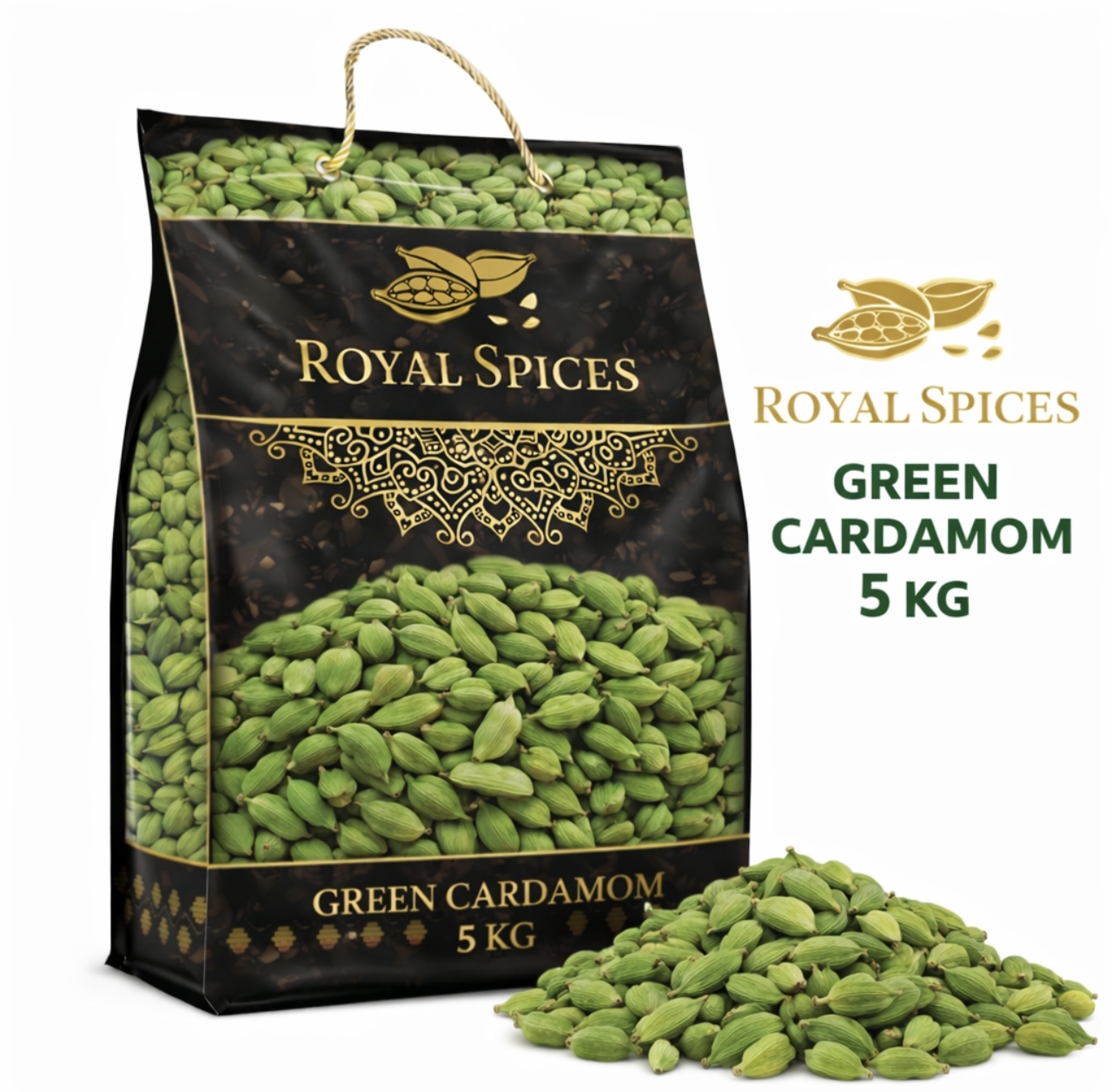 Royal Spices green cardamom 5 kg bag
