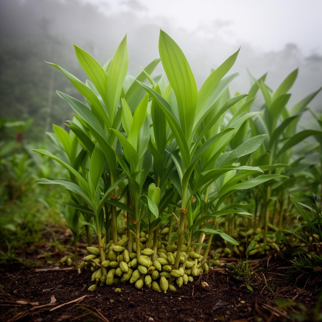Cardamom plant in the Guatemalan highlands